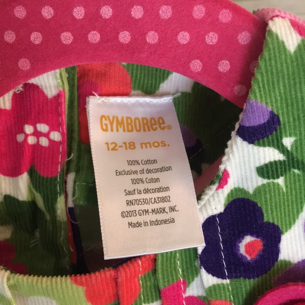 Size 12-18 mos corduroy floral dress - Picture 4 of 4